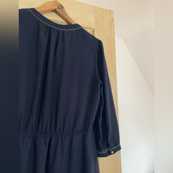 Navy flowy dress with silver details - Picture 5 of 6